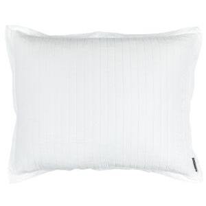 Lili Alessandra Aria White Matte Velvet Standard Pillow.