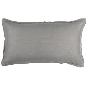 LILI ALESSANDRA BLOOM KING DOUBLE FLANGE PILLOW LT GREY LINEN 20X36 (INSERT INCLUDED)