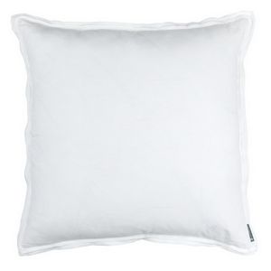 LILI ALESSANDRA BLOOM EURO DOUBLE FLANGE PILLOW WHITE LINEN 26X26 (INSERT INCLUDED)