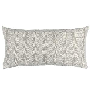 Lili Alessandra Chevron Raffia White Cotton - Rectangular Pillow.