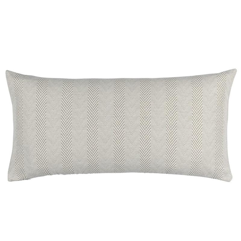 LILI ALESSANDRA Raffia/White Chevron Large Rectangular Pillow - 14x29