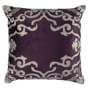 Lili Alessandra Plum Velvet Decorative Pillows & Throws - Euro Pillow.