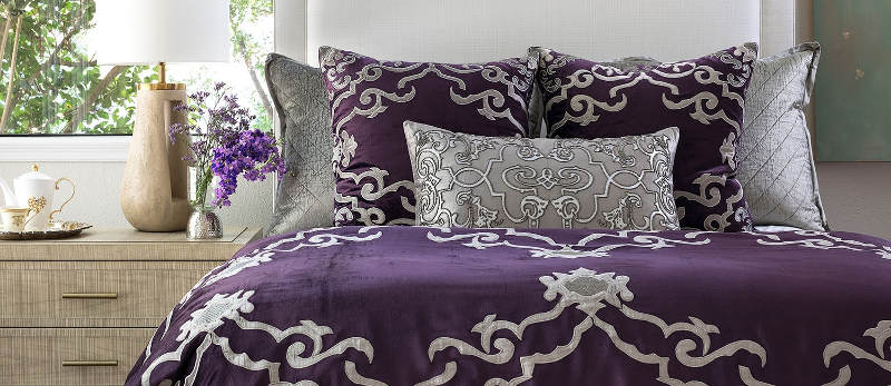 Lili Alessandra Plum Velvet Decorative Pillows & Throws