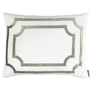 Lili Alessandra Soho Standard Pillow Ivory Matte Velvet.