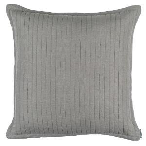LILI ALESSANDRA TESSA QUILTED EURO PILLOW LT. GREY LINEN 26X26 (INSERT INCLUDED)