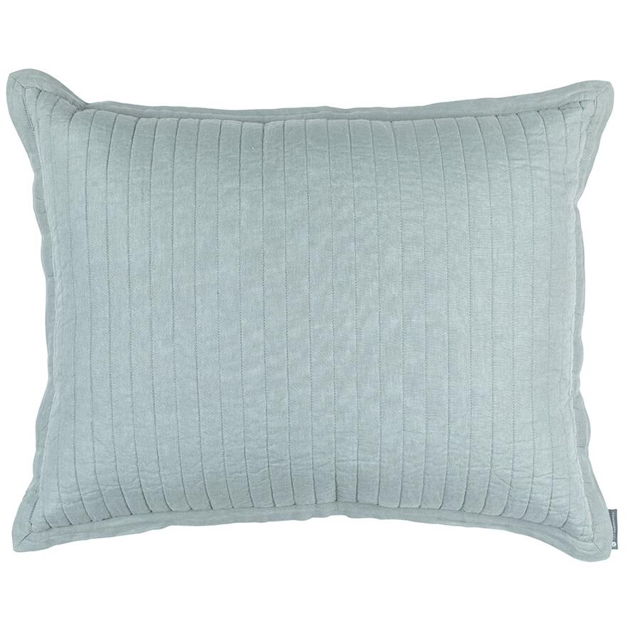 LILI ALESSANDRA TESSA QUILTED STANDARD PILLOW SKY LINEN 20X26 (INSERT INCLUDED)