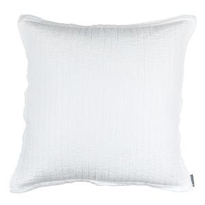 Lili Alessandra Tessa White Linen Euro Pillow