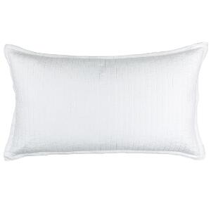 LILI ALESSANDRA TESSA QUILTED KING PILLOW WHITE LINEN 20X36 (INSERT INCLUDED)
