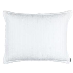 Lili Alessandra Tessa White Linen Standard Pillow