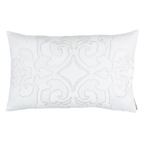 Lili Alessandra Bloom White Bedding - Small Rectangular Pillow.