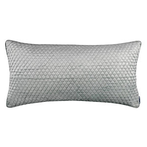 Valentina Quilted Lg Rectangle Pillow Aquamarine 18x36 by Lili Alessandra.