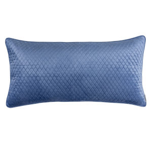 Valentina Quilted Lg Rectangle Pillow Azure 18x36 by Lili Alessandra.