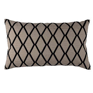 Brook Large Rectangle Pillow Dk Sand Black 18x30 by Lili Alessandra.