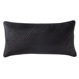 Valentina Lg. Rectangle Pillow BLACK 18X36  by Lili Alessandra.