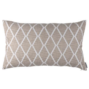 Lili Alessandra Brook Lg. Rect. Pillow Natural Linen with White 18x30
