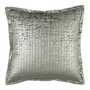 Lili Alessandra Jolie Quilted Silver Velvet / Gold Print Swatch 