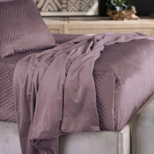Lili Alessandra - The Milo Unquilted Throw (50x90) is made with Raisin Velvet and is self lined.