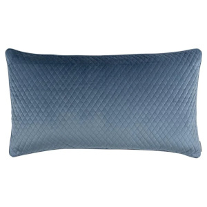 Lili Alessandra Valentina Quilted King Pillow Smokey Blue 20x36