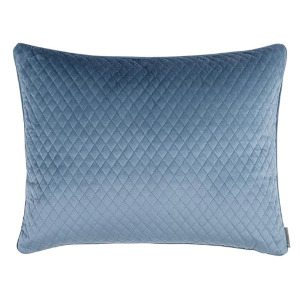 Lili Alessandra Valentina Quilted Standard Pillow Smokey Blue 20x26