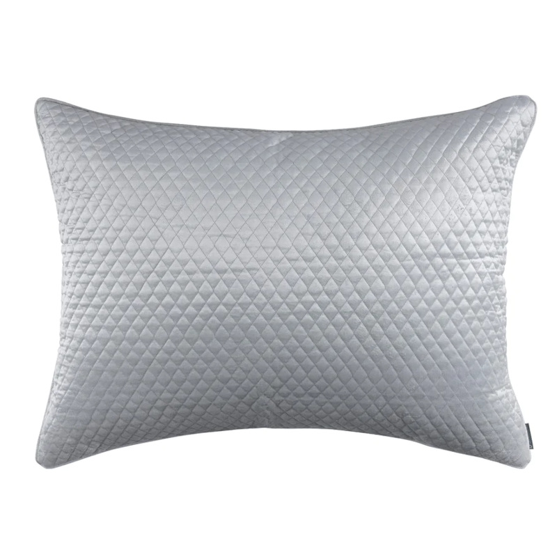 Lili Alessandra Valentina Crystal Pillow is made of washable velvet with a 1-inch diamond quilt.