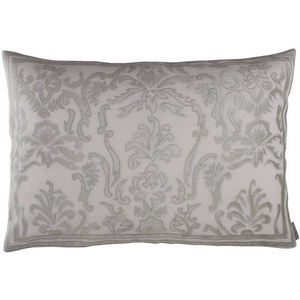 *Lili Alessandra White Linen with Ice Silver Decorative Pillows