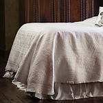Lili Alessandra Battersea Ivory Quilted Bedspread