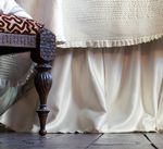 Lili Alessandra Battersea Silk & Sensibility Ivory Gathered Bed Skirt