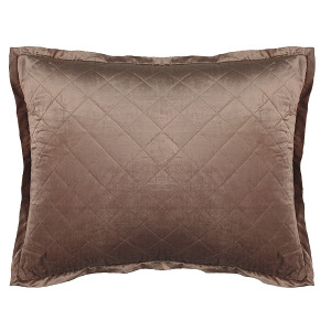 Lili Alessandra Chloe Champagne Diamond Velvet Standard Pillow 