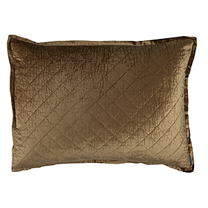 Lili Alessandra Chloe Diamond Quilted Straw Velvet Pillow - 27x36.