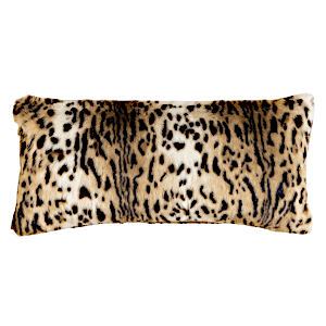 Leopard Lg Rectangle Pillow Faux Fur 14x30 by Lili Alessandra.
