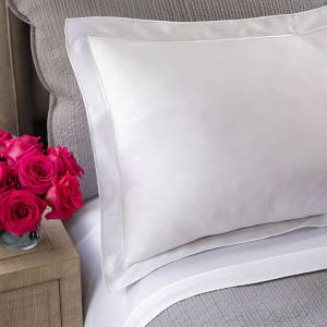 Guiliano White Cotton Sateen - White/White Pillowcases