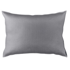 Lili Alessandra Retro Pewter Cotton Quilted Luxe Euro Pillow