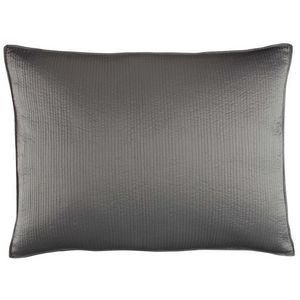 Lili Alessandra Retro Pewter Quilted Pillow - Luxe Euro (27x36).