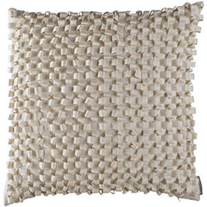 Lili Alessandra Ribbon Decorative Pillow - Ivory
