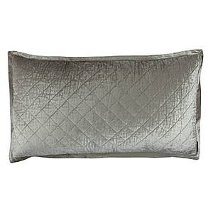Lili Alessandra Chloe Ice Silver Velvet Pillow - (20x36)