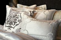 Lili Alessandra Vendome Ivory Pillows.