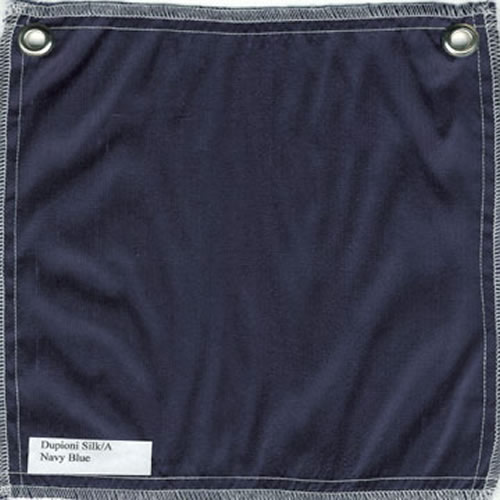 Lulla Smith  Dupioni Silk Fabric Sample - Navy Blue