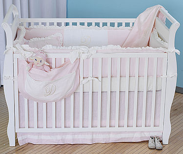 Maddie Boo Bedding - Monogram Crib Bedding inside view