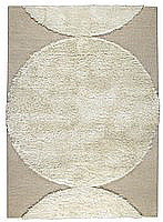 Hand Tufted rug in pure new wool with polyester and lurex.
