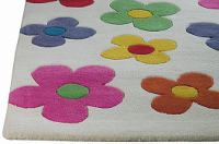 Hand Tufted area rug in 90% Wool, 10% Cotton.