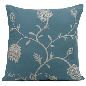 Muriel Kay Blush Pillow in Provincial Blue