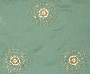 Muriel Kay Dazzle Linen/Cotton Drapery Charlotte Blue Fabric Close-up