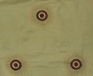 Muriel Kay Dazzle Linen/Cotton Drapery Fog Green Fabric Close-up