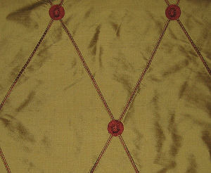 Muriel Kay Diamond Impulse Silk Dupione Drapery Fabric Sample - Gold Wheat color.