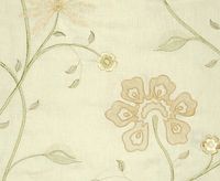 Muriel Kay Golden Linen/Cotton Drapery & Decorative Pilllows Fabric Sample - Ivory