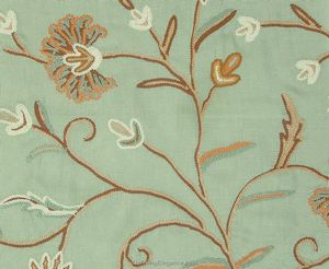 Muriel Kay Harmony Linen Drapery Fabric Sample in Charlotte Blue color.