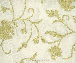 Muriel Kay Harmony Linen Drapery Fabric Sample in Ivory color.