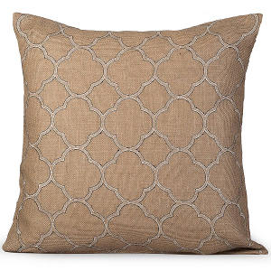 Muriel Kay Intricate Decorative Pillow - Natural.