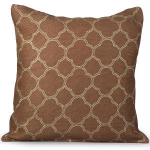 Muriel Kay Intricate Decorative Pillow - Tobacco Brown.