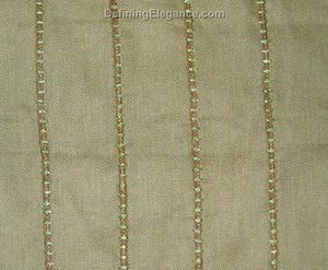 Muriel Kay Linear Linen Drapery Fabric Close-up - Fog Green.